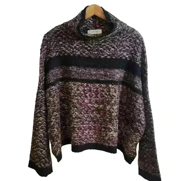 John + Jenn Sweater Womens Size Large Oversized Mock Neck Cozy Warm - Picture 6 of 14